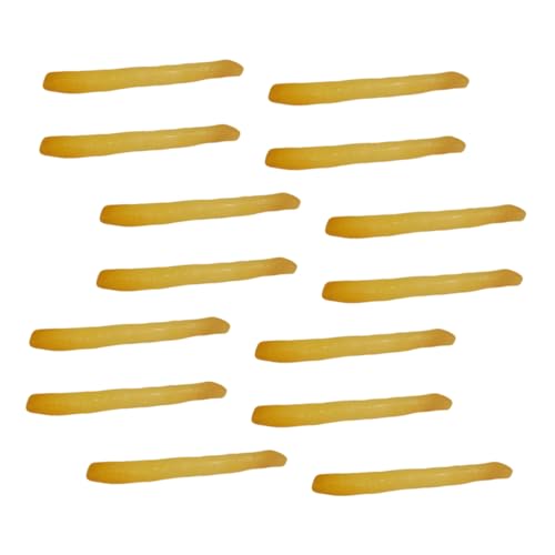 KICHOUSE 90 STK Simulationsmodell Für Pommes Frites Partytrickspielzeug Essen Spielen Realistisches Pommes-Frites-Spielzeug Gefühltes Spielfutter Pommes-Spielzeug-imitat Fritten PVC Yellow von KICHOUSE