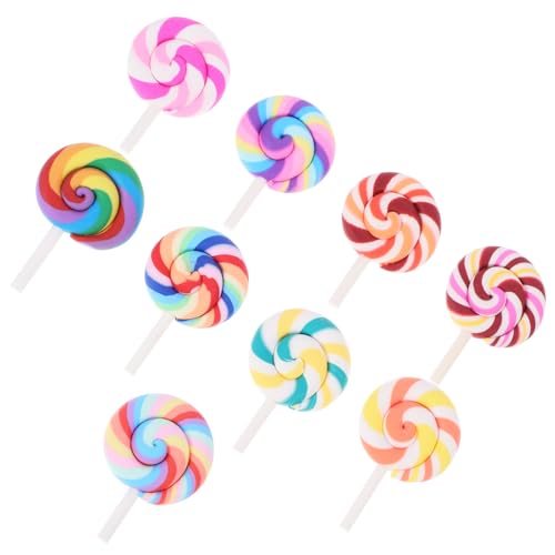 KICHOUSE 9St Simulation Lutscher gefälschte Lutscherdekoration dekorative Lutscherverzierung küchenarmatur Kitchen Accessories Dekorationen schmücken gefälschtes Lollipop-Dekor Cosplay von KICHOUSE