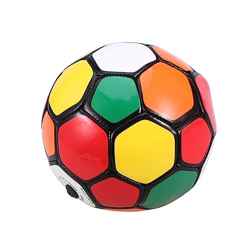 KICHOUSE 1PC PVC Kinderfußball Aufblasbarer Spielball Für Outdoor Aktivitäten Bunt Mit Pumpnadel Ideal Für Und Spiel Im Freien von KICHOUSE