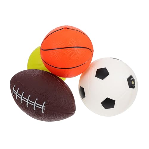 KICHOUSE Aufblasbarer Rugby Fußball Und Basketball Set Für Kinder Spielerisches Sportspielzeug Für Drinnen Und Draußen Ideal Für Aktive Bewegung Und Spaß von KICHOUSE