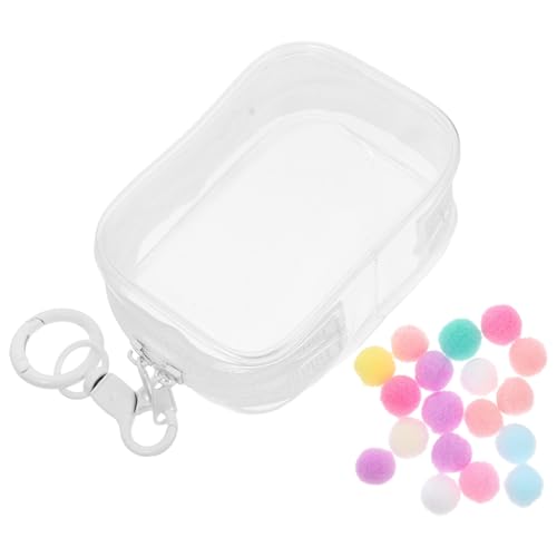 KICHOUSE Babytasche Zeigen Klare Puppenvitrine Organizer zur Aufbewahrung von Puppen Aufbewahrungstasche PVC Aufbewahrungstasche Übersichtlicher Organizer für Sammlerstücke Weiß von KICHOUSE