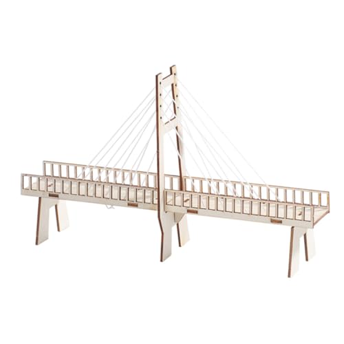KICHOUSE DIY Holzmodell Schrägseilbrücke für Pädagogisches Wissenschaftsspielzeug Robuste Konstruktion aus Sicherem Material Fördert Logisches Denken für Schule und Zuhause KICHOUSE DIY Holzmodell Schrägseilbrücke für Pädagogisches Wissenschaftsspielzeug Robuste Konstruktion aus Sicherem Material Fördert Logisches Denken für Schule und Zuhause von KICHOUSE