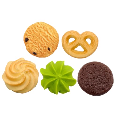 KICHOUSE Dekorative Keksmodelle Simulations Keksdekor Simulierte Cookies Simulations Cookie Realistischer Gefälschter Fake Cookie Modell Miniatur Keks Ornamente Keks Künstliches Cookie von KICHOUSE