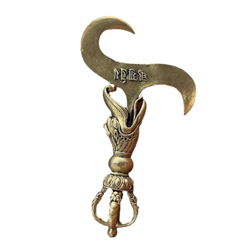 KICHOUSE Dekorativer Vajra-stößel-anhänger, Tibetisches Messing-Ornament, Retro-Metall-Handwerk, DIY-hängeanhänger Für Heimdekoration, Vajra-schlüsselanhänger-Ornament von KICHOUSE