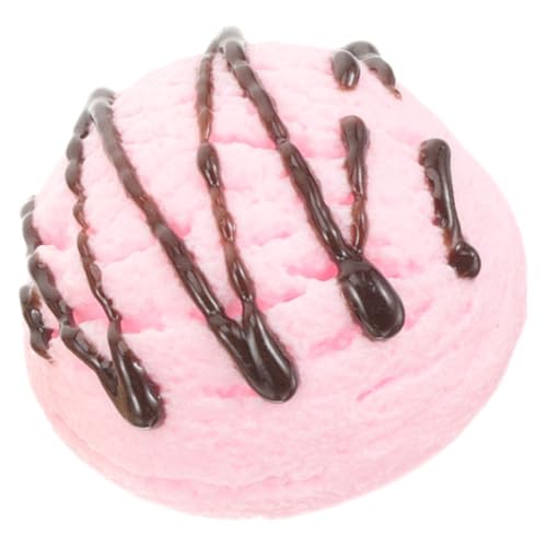 KICHOUSE Eismodell Eiscreme-Ausstellung Eistüte-Requisite Künstliche Eiskugeln Eisbecher-Requisite Gefälschte Eisform Nachbildung Künstlicher Desserts Kuchen Fenster Rosa Lebensmittel PVC von KICHOUSE