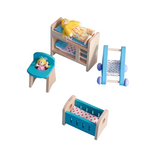 KICHOUSE Entzückendes Mini Holzmöbel Set Lernspielzeug Für Kinder Ideal Für Spielhäuser Und Kreative Bauprojekte Fördert Die Fantasie Und Motorik von KICHOUSE