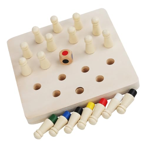 KICHOUSE Erinnerungsspielzeuge Schach Denkspiel Kinder Brettspiele aus Passendes Memory Brettspiel für Ab Jahren Farb Lustiges Jungen Kind für Block Mädchen Schachspielzeug Eltern Passende von KICHOUSE