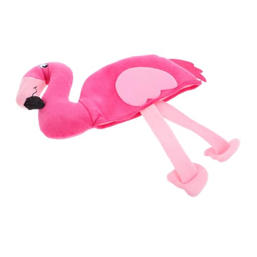 KICHOUSE Flamingo Hut Flamingo-partyzubehör Kostüm Hut Lustige Hüte Tierhut-foto-stütze Flamingokostüme Für Damen Flamingo-geburtstagsfeierdekorationen Plüschmütze Flamingo-hüte Acryl von KICHOUSE