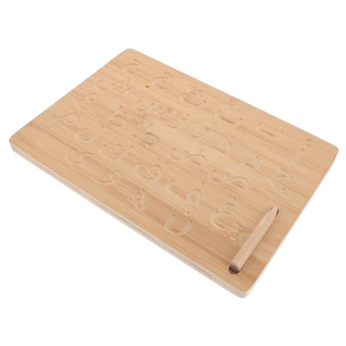 KICHOUSE Früherziehung Braille Schreibtafel Whiteboards Montessori Briefschreibübungen Für Schrägtafel Zum Schreiben Magnetische Weiße Tafel Montessori Spielzeug Khaki Bambus von KICHOUSE