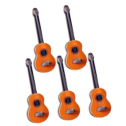 KICHOUSE Mini-gitarrenmodell 5er-Set Realistische Miniaturgitarren Für Puppenhauspuppen Musikinstrument-Dekorationen Für Jungen Und Mädchen von KICHOUSE