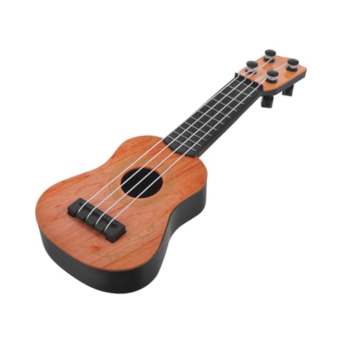 KICHOUSE Gitarrenspielzeug für Kinder realistische Gitarrenfigur Ukulele Musikspielzeug Kinder Gitarre Spielzeug Musikalisches Spielzeug für Kinder Kleinkind Gitarre Mini-Gitarre Abs Yellow von KICHOUSE