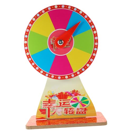 KICHOUSE Glück Party Preisrad Gewinnspielspiel Rouletterad Sie Wheel Desktop Roulette für Glücksspiel Tabletop Rad Plattenspieler Gewinnen Messe Spiel von KICHOUSE