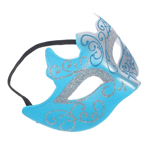KICHOUSE Halbgesichts masquerade maske Silber blau Elegante Cosplay Party Maske für Halloween und Karneval Vielseitiges Kostüm accessoire für Damen und Herren Leichtes KICHOUSE Halbgesichts masquerade maske Silber blau Elegante Cosplay Party Maske für Halloween und Karneval Vielseitiges Kostüm accessoire für Damen und Herren Leichtes von KICHOUSE
