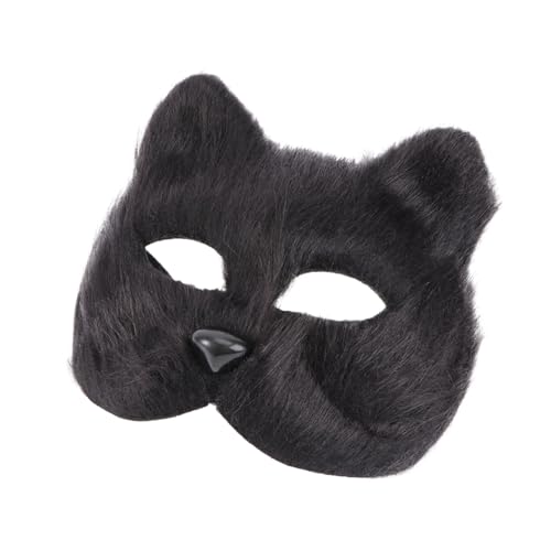 KICHOUSE Cosplay-maske Für Damen Halloween Karneval Maskenball Halbmaske Schwarz Bequem Und Stabil von KICHOUSE