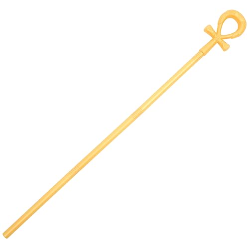 KICHOUSE Halloween Cosplay Stick Cane Reque für Cosplay Ankh Halloween Requisite Ägyptischer Halloween Cosplay Lieferungen Dekorative Rohrprop Stab Kostümzubehör Gehstock für Halloween von KICHOUSE