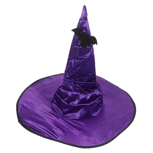 KICHOUSE Halloween Hutschmuck Bequemer Hexenhut Halloween Hexenhut Festival Hexenhut Halloween Requisiten Festival Hexenhut Hexen Requisite Schwarzer Schiefer Hexenhut Halloween Böser Hut von KICHOUSE