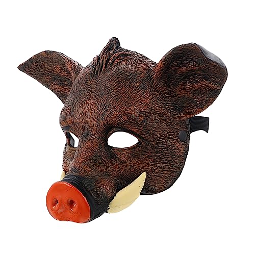 KICHOUSE Halloween Wildschwein Tiermaske Dekorative Maske Für Partys Cosplay Und Kostüme Realistisches Design Für Halloween Feiern Und Maskeraden von KICHOUSE