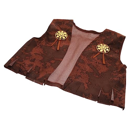 KICHOUSE Halloween-kostüme Für Jungen Kostümzubehör Rollenspielkostüm Cosplay-kostüme Für Jungen Jungenkleidung Kinder-festivalweste Kleidung Für Die Party Kinderweste Gestrick Brown von KICHOUSE