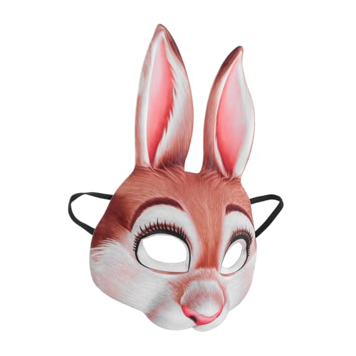 KICHOUSE Hasenmaske Mottoparty Maske Maskenball Zubehör masken für kinder Masken für Fasching Osterfest Masken Halloween-Maske Halloween-Tiermaske Tiermasken Maskerade-Maske Eva Yellow von KICHOUSE