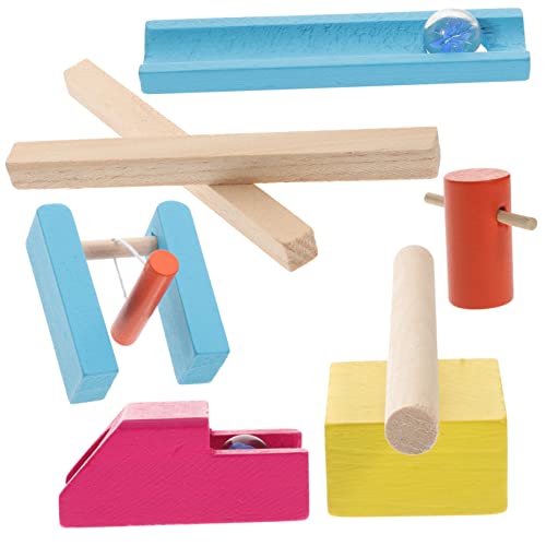 KICHOUSE Holzspielzeug Montessori Holzwürfel 1 Set Domino Set Praktisches Lernspielzeug Für Bauklötze Zur Frühen Bildung Domino Spiel Für Kreatives Und Entwicklung Der Motorik von KICHOUSE