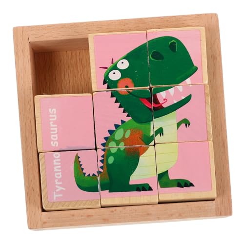 KICHOUSE Holz Puzzle Blöcke Dinosaurierspielzeug Tierpuzzle Aus Holz Kinderspielzeug Lernrätsel Im Vorschulalter Spielzeug Für Kinder Spielzeug Zum Bauen Von Dinosauriern Holzpuzzle Hölzern von KICHOUSE