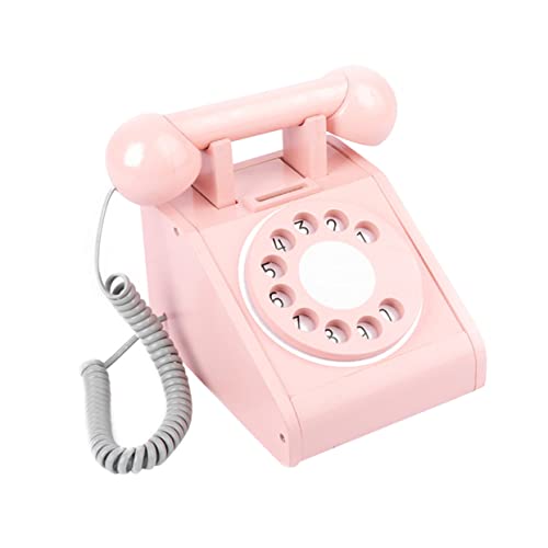 KICHOUSE Holzspielzeug Telefon Pädagogisches Spieltelefon Für Simuliertes Retro Design Ideales Für Die Frühe Perfektes Für Jungen Und ädchen Ab 3 Jahren von KICHOUSE