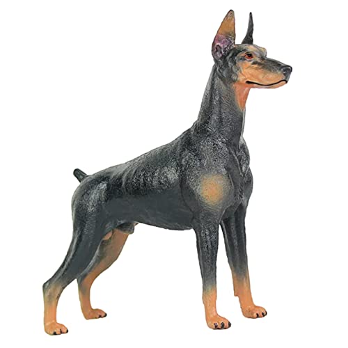 KICHOUSE Hundeornamente Realistische Tiere Spielzeug Für Kleine Hunde Tiermodell Dobermann Spielzeug Hundestatue Welpenspielzeug Haustierspielzeug Für Hunde Kleine von KICHOUSE