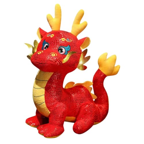 KICHOUSE Jahr Der Drachen-Maskottchen-Puppe Chinesisches Neujahrsmaskottchen Spielzeug Drachenspielzeug Für Kinder Chinesisches Drachenspielzeug Plüsch-drachenspielzeug Pp Baumwolle von KICHOUSE