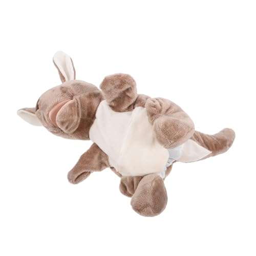 KICHOUSE Känguru-Handpuppenspielzeug tierische Fingerpuppe Plüschtiere tierische Handpuppe interaktives Spielzeug Kleinkindspielzeug Cartoon-Handpuppe süße Tierhandpuppe PP Baumwolle von KICHOUSE