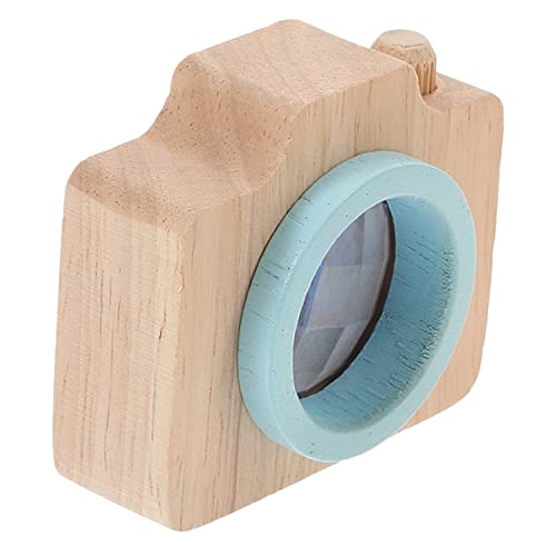 KICHOUSE Kaleidoskop Babyspielzeug Babykameraspielzeug Mini Körbe Vintage- Kamera Spielen Pädagogisches Prismenlinsenspielzeug Mini-dekor Pädagogisches Spielzeug Holz Sky-Blue von KICHOUSE