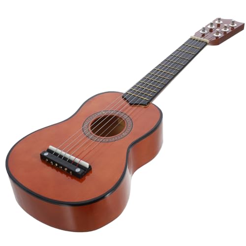 KICHOUSE Kindergitarre Akustikgitarre Kindergitarre Minispielzeug Kinderspielzeug Musikspielzeug Übungsgitarre Kinderpädagogische Gitarre Holzgitarre Kaffee Aus Holz von KICHOUSE