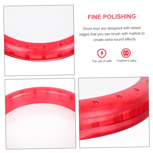 KICHOUSE Kindertrommel Handtrommel mit Schlägel Percussion Instrument für Musikalisches Lernspielzeug Tragbar und Leicht für Musikunterricht und Aufführungen KICHOUSE Kindertrommel Handtrommel mit Schlägel Percussion Instrument für Musikalisches Lernspielzeug Tragbar und Leicht für Musikunterricht und Aufführungen von KICHOUSE