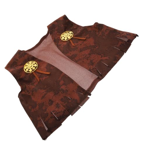 KICHOUSE Kleidung Cosplay-Kostüme für Jungen Halloween-Kostüme für Jungen Kostümzubehör Rollenspielkostüm Halloween Costume Halloween Outfit Coole Weste Alltagsweste Gestrick Brown von KICHOUSE