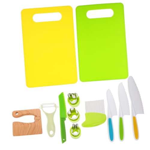 KICHOUSE Kleinkinder Kinder Kleinkindmesser Sie Spielzeugküchenset aus Gezackte Küchenmesser Playset Kinderspielzeug Knisterschneider Kochsets Krokodil für Kitchen Spielen Kanten von KICHOUSE