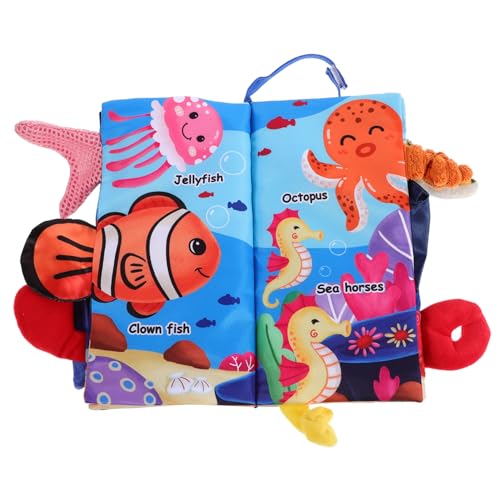 KICHOUSE Knisterbuch mit Ozeanmotiven Weiches Stoffbuch für Neugeborene Interaktives für Kleinkinder und Badebuch Fördert die Entwicklung KICHOUSE Knisterbuch mit Ozeanmotiven Weiches Stoffbuch für Neugeborene Interaktives für Kleinkinder und Badebuch Fördert die Entwicklung von KICHOUSE