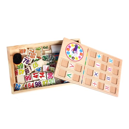 KICHOUSE Lernspielzeug Aus Für Babys Und Kleinkinder Mathematische Holzklötze Stabbausteine Und Zahlenkarten Mit Box Fördert Intelligenz Und Zählfähigkeiten Für Kleine Entdecker von KICHOUSE