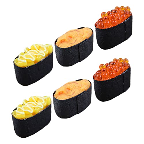 KICHOUSE Lifelike Sushi Modell Imitiertes Sushi Modell Künstliches Sushi Simulations Lebensmittel Display Modell Teiliges Fake Sushi Lifelike Onigiri Modell Realistisches Lebensechtes von KICHOUSE