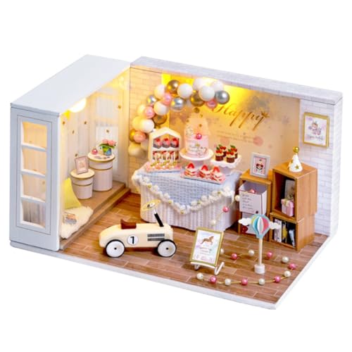 KICHOUSE Mini DIY Haus Bausatz aus Holz Handgefertigtes Miniaturhaus Modell Fein Poliert Robustes Material Bastelset für Eltern Kreatives zum Valentinstag KICHOUSE Mini DIY Haus Bausatz aus Holz Handgefertigtes Miniaturhaus Modell Fein Poliert Robustes Material Bastelset für Eltern Kreatives zum Valentinstag von KICHOUSE