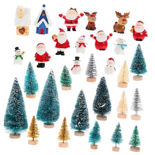 KICHOUSE Weihnachts-miniaturmodell Weihnachtsschmuck-Set 1 Set Weihnachts-miniaturfiguren Für Das Puppenhaus Einfach Zu Platzieren Vielseitig Einsetzbares Ornament von KICHOUSE