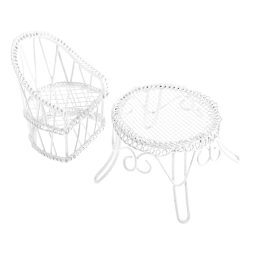 KICHOUSE Miniatur Gartenmöbel Set Miniatur Tisch und Stühle Dekoratives Puppenhaus Zubehör für Puppenhaus und Desktop Ornamente KICHOUSE Miniatur Gartenmöbel Set Miniatur Tisch und Stühle Dekoratives Puppenhaus Zubehör für Puppenhaus und Desktop Ornamente von KICHOUSE