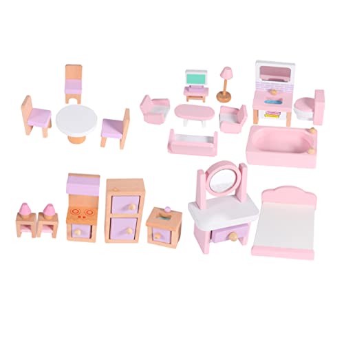 KICHOUSE Miniaturmöbel Set Aus Buchenholz Für Puppenhaus 1 Set öbel Deko Für Miniaturhäuser Ideal Zur Verschönerung Von Puppenstuben Und Als Für von KICHOUSE