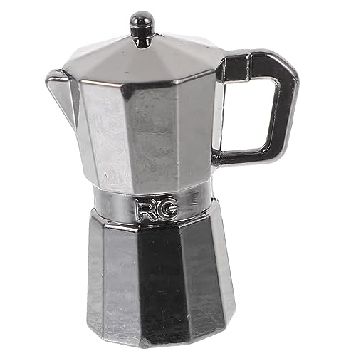 KICHOUSE Miniaturkanne Für Puppenhaus Aus Metall Gefertigte Mini-kaffeekanne Realistischer Griff Stilvolles Accessoire Für Mini- Oder Hausdekoration von KICHOUSE