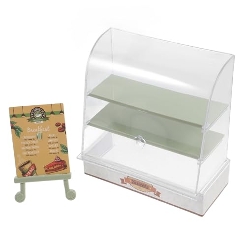 KICHOUSE Miniatur Kuchenschrank Miniatur Ladenschrank Miniatur Bäckerei Kuchenschrank Puppenhaus Zubehör Puppenhaus Mini Vitrine Miniatur Kuchen Dessert Schrank Puppenhaus Schrank von KICHOUSE