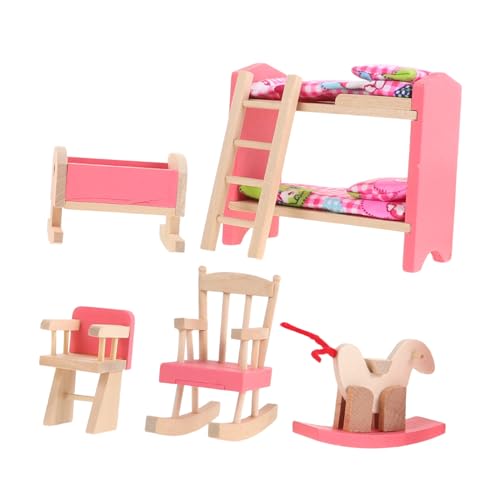 KICHOUSE Miniatur Puppenbett für Puppen Schlafzimmer Szene Detailreich Robust Braun Europäischer Stil Geeignet für Miniatur Puppenhaus Dekor KICHOUSE Miniatur Puppenbett für Puppen Schlafzimmer Szene Detailreich Robust Braun Europäischer Stil Geeignet für Miniatur Puppenhaus Dekor von KICHOUSE