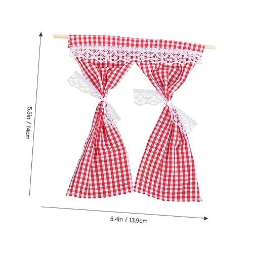 KICHOUSE Miniatur Puppenhaus Vorhang aus Rote Miniatur mit Feiner Spitze Detailgetreues Fensterzubehör für Puppenhaus Dekoration Langlebig und Realistisch Gestaltet KICHOUSE Miniatur Puppenhaus Vorhang aus Rote Miniatur mit Feiner Spitze Detailgetreues Fensterzubehör für Puppenhaus Dekoration Langlebig und Realistisch Gestaltet von KICHOUSE