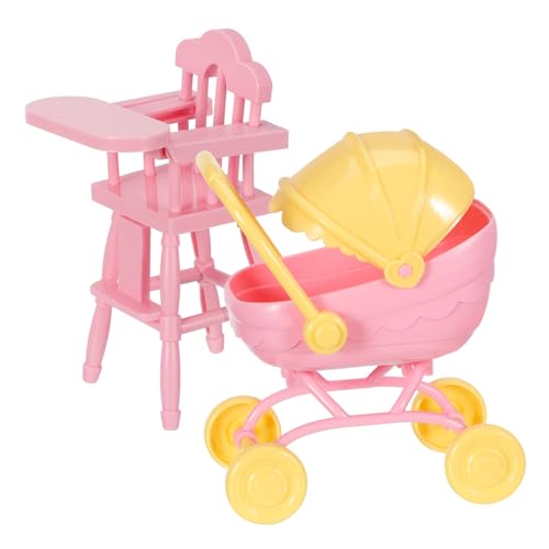 KICHOUSE Miniatur Puppenwagen mit Rädern und Realistischem Design Leicht Tragbarer Babyspiel Kinderwagen für Puppen Inklusive Hochstuhl Zubehör für Rollenspiele und Puppenhaus Geeignet KICHOUSE Miniatur Puppenwagen mit Rädern und Realistischem Design Leicht Tragbarer Babyspiel Kinderwagen für Puppen Inklusive Hochstuhl Zubehör für Rollenspiele und Puppenhaus Geeignet von KICHOUSE