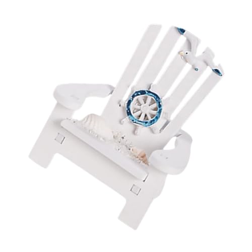 KICHOUSE Miniatur Strandstuhl Deko Hölzernes Modell Hochdetaillierter Mini Liegestuhl für Puppenhaus Robustes Mikro Landschaftsaccessoire Weiße Mediterrane Optik für Küsten Meeresthemen KICHOUSE Miniatur Strandstuhl Deko Hölzernes Modell Hochdetaillierter Mini Liegestuhl für Puppenhaus Robustes Mikro Landschaftsaccessoire Weiße Mediterrane Optik für Küsten Meeresthemen von KICHOUSE