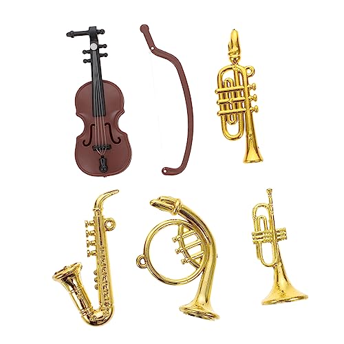 KICHOUSE Miniatur Violine Ornament Aus Musikinstrument Modell Für Puppenhaus Und Dekoration Kleinste Violine Der Welt Mit Ton Ideal Für Musikliebhaber Und Sammler von KICHOUSE