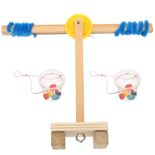 KICHOUSE Montessori Lernspielzeug Toy Märkte Kinder Balance Holzschwebebalken Baby Material Bildungsspielzeug Zählen Wissenschaftsexperiment Wissenschaftsspielzeug für Holzwaage Waage Scale von KICHOUSE