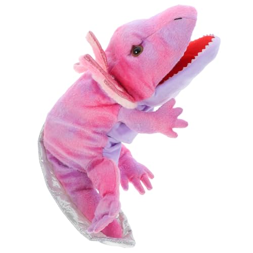 KICHOUSE Mund Offenem mit Beweglichem Axolotl Ausgestopfte mit Entzückende Salamander Handpuppe Kawaii Geburtstags Plüschtier für Geschichtenerzählpuppe Plüschpuppe Niedliche von KICHOUSE